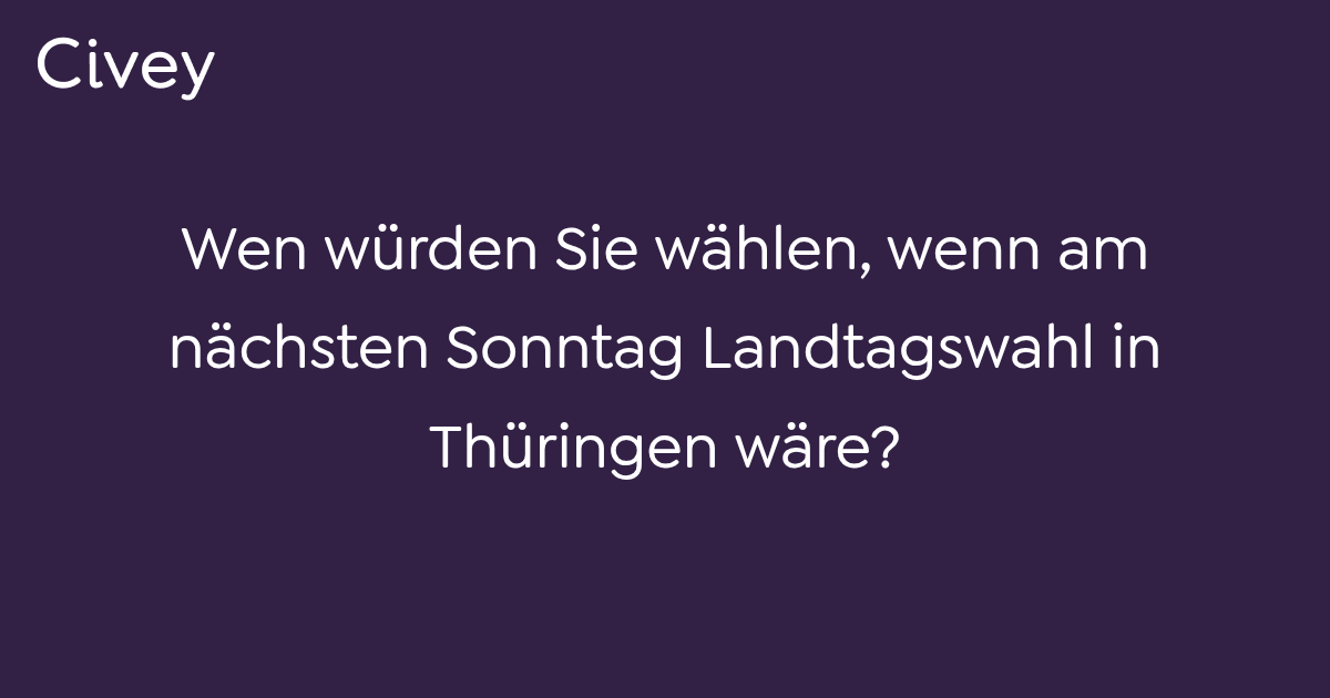 Civey Umfrage Wen Wurden Sie Wahlen Wenn Am Nachsten Sonntag